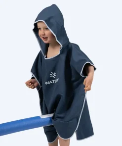 New Watery badeponcho til børn (1-6) - Microfiber - Mørkeblå