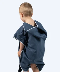 New Watery badeponcho til børn (1-6) - Microfiber - Mørkeblå