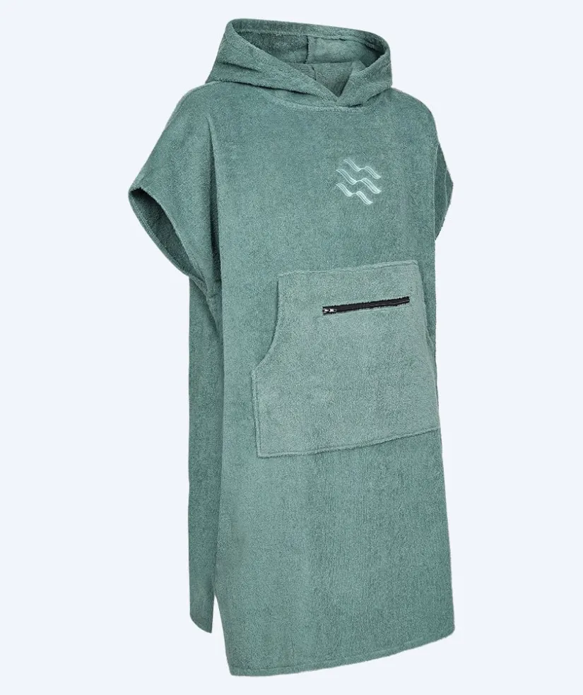 Online Watery badeponcho til junior (6-15) - Bomuld - Forest Green