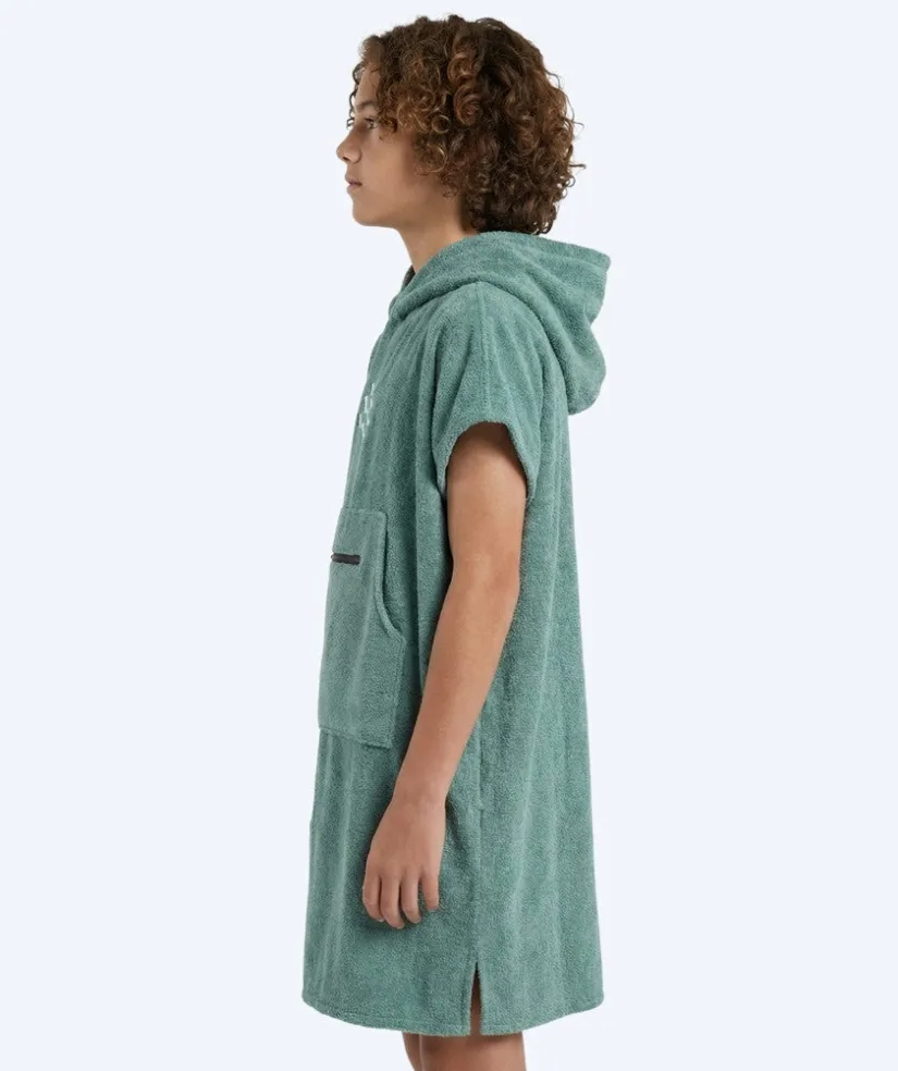 Online Watery badeponcho til junior (6-15) - Bomuld - Forest Green