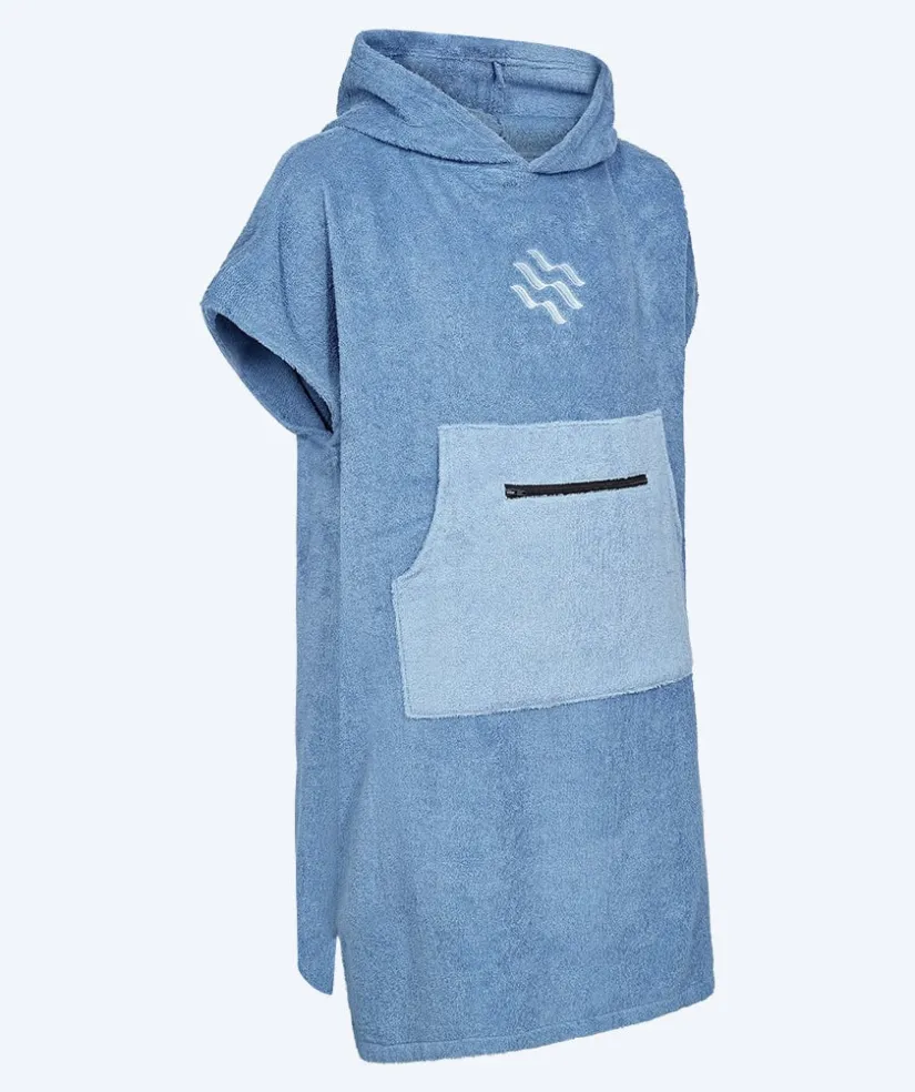 Online Watery badeponcho til junior (6-15) - Bomuld - Atlantic Blue