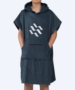 Watery badeponcho til junior (6-15) - Bomuld - Mørkeblå