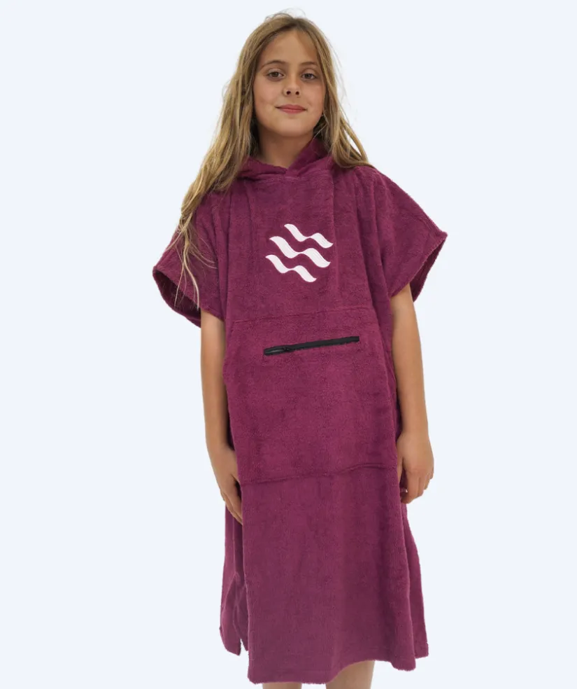 Best Watery badeponcho til junior (6-15) - Bomuld - Lilla