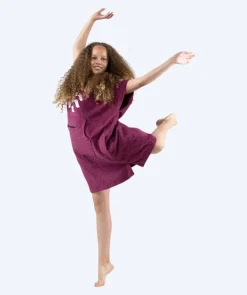 Best Watery badeponcho til junior (6-15) - Bomuld - Lilla