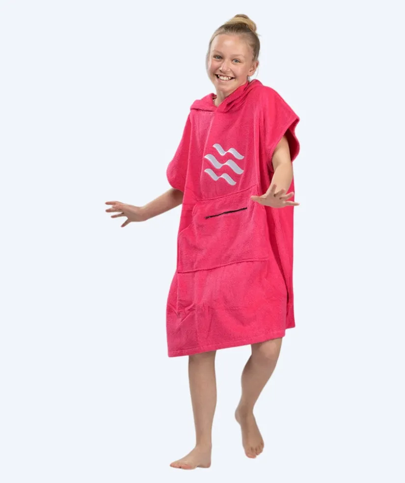 Online Watery badeponcho til junior (6-15) - Bomuld - Pink