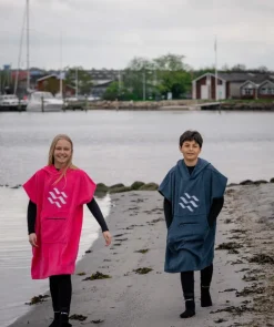 Online Watery badeponcho til junior (6-15) - Bomuld - Pink