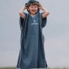 Online Watery badeponcho til junior (6-15) - Microfiber - Mørkeblå