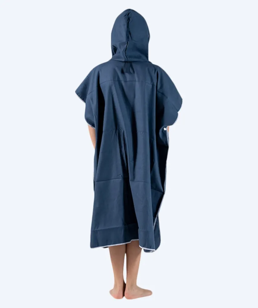 Online Watery badeponcho til junior (6-15) - Microfiber - Mørkeblå