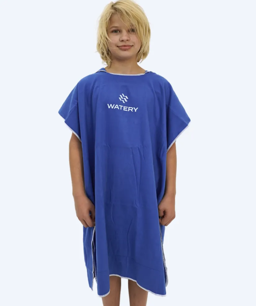 Online Watery badeponcho til junior (6-15) - Microfiber - Royal Blue