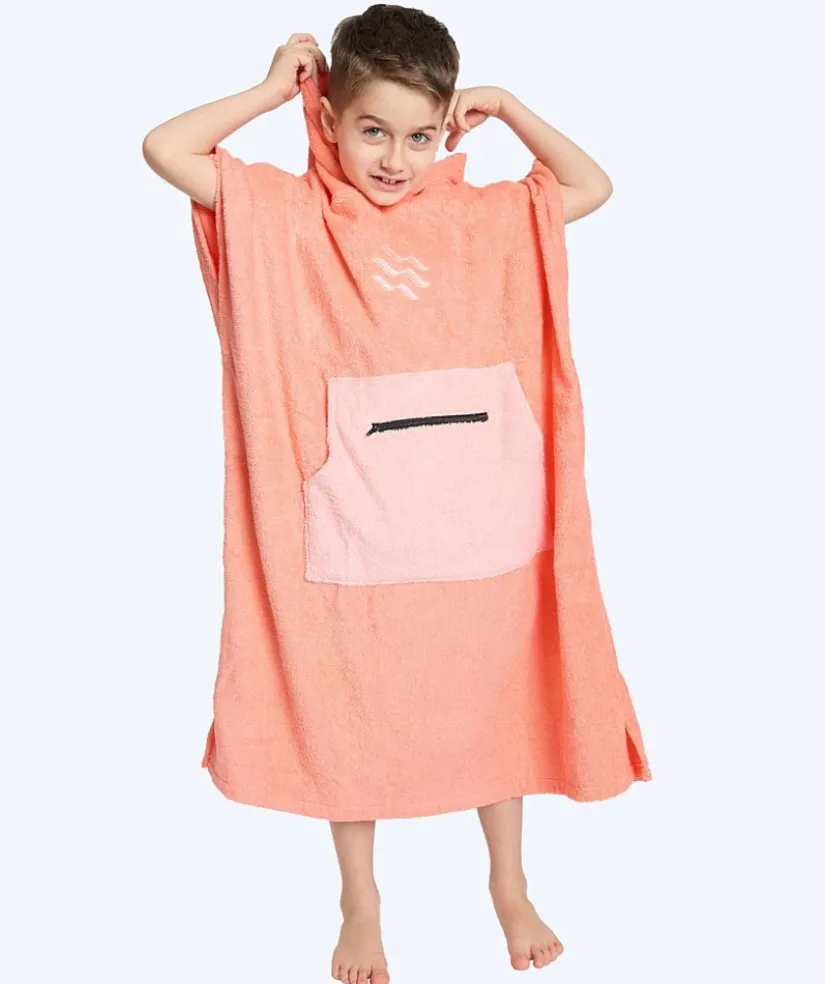 Online Watery badeponcho til junior (6-15) - Bomuld - Atlantic Pink