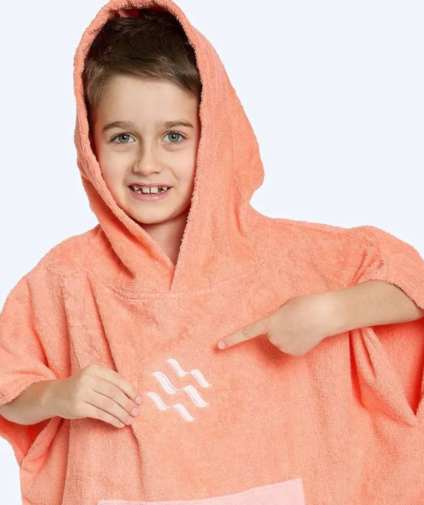Online Watery badeponcho til junior (6-15) - Bomuld - Atlantic Pink