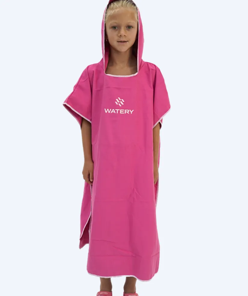 Outlet Watery badeponcho til junior (6-15) - Microfiber - Pink