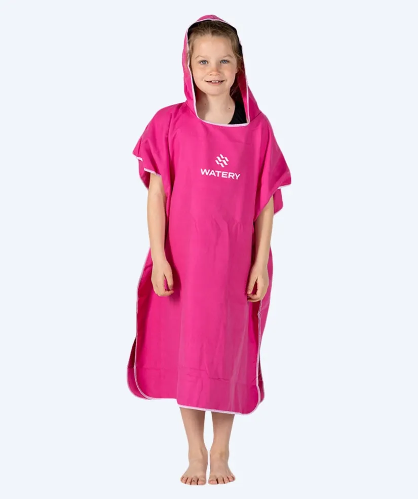Outlet Watery badeponcho til junior (6-15) - Microfiber - Pink