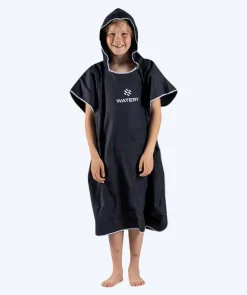 New Watery badeponcho til junior (6-15) - Microfiber - Sort