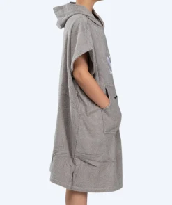 Clearance Watery badeponcho til junior (6-15) - Bomuld - Grå