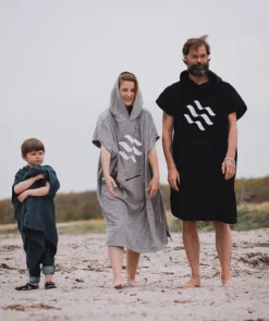 Sale Watery badeponcho til voksne - Bomuld - Grå