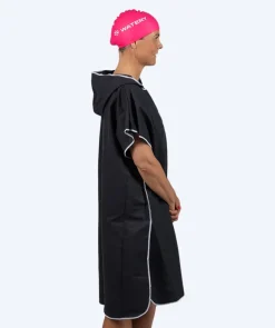 Best Watery badeponcho til voksne - Microfiber - Sort
