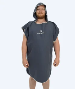 Watery badeponcho til voksne - Microfiber - Mørkeblå