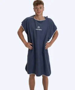 Watery badeponcho til voksne - Microfiber - Mørkeblå