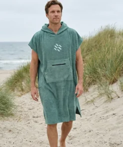 New Watery badeponcho til voksne - Bomuld - Forest Green