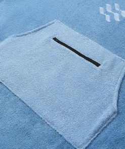 New Watery badeponcho til voksne - Bomuld - Atlantic Blue