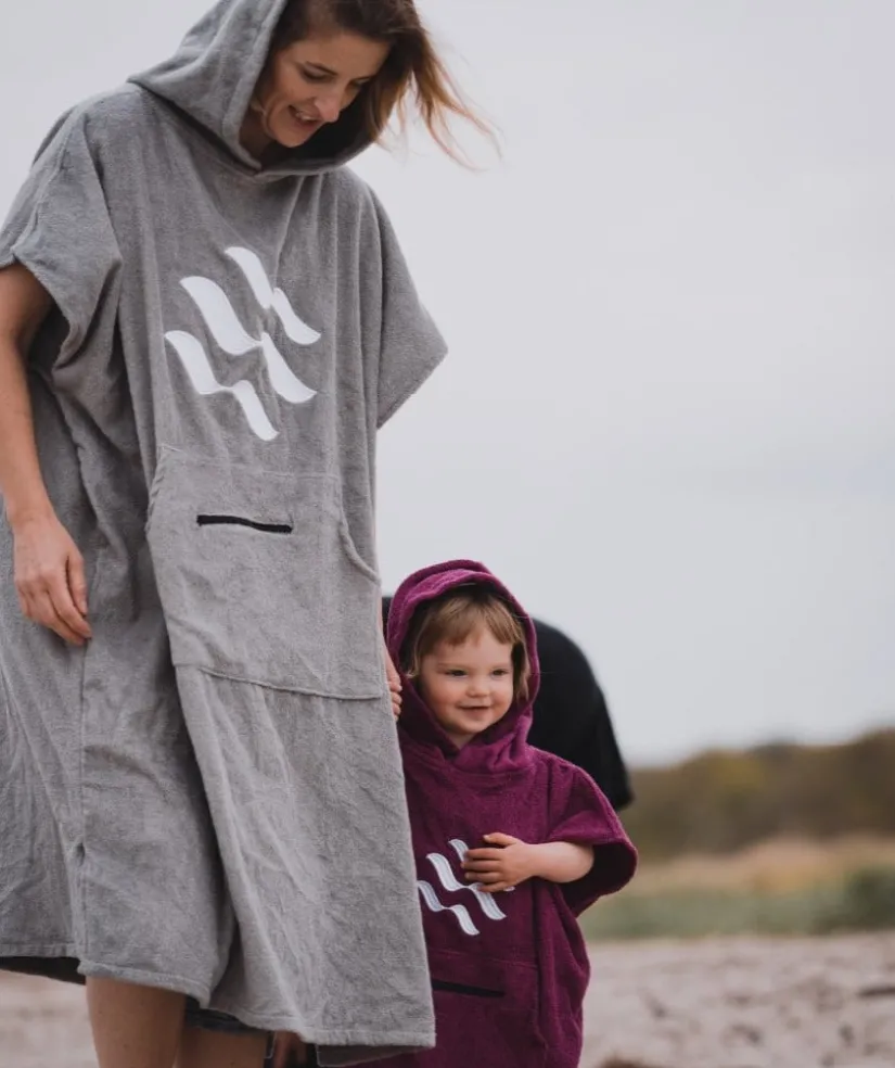 New Watery badeponcho til voksne - Bomuld - Pink