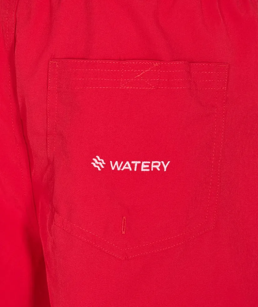 Outlet Watery badeshorts til mænd - Signature Eco - Rød