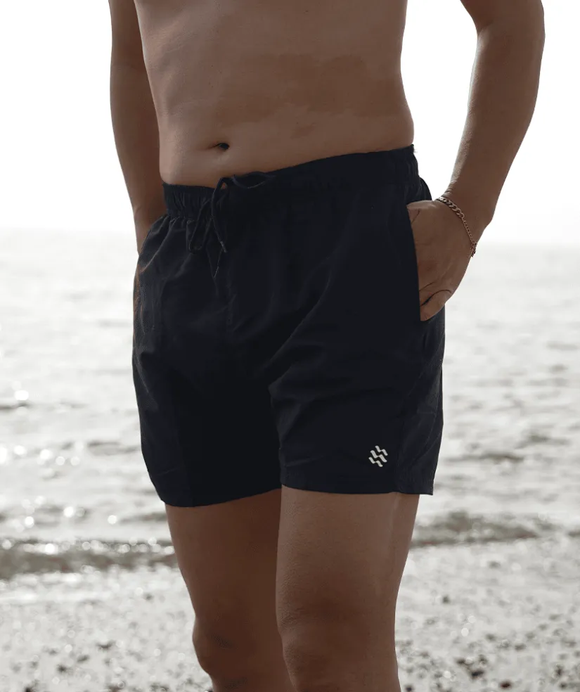 Hot Watery badeshorts til mænd - Waverly - Sort
