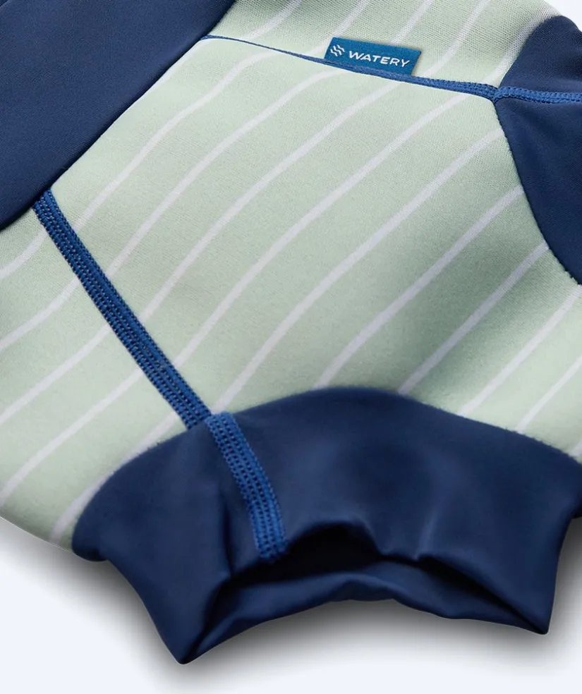 Discount Watery blebadebukser til børn - Neoprene Swim Nappy - Nordic Green Stripes