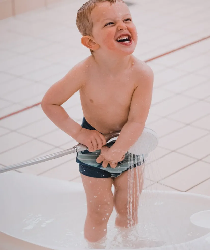 Discount Watery blebadebukser til børn - Neoprene Swim Nappy - Nordic Green Stripes
