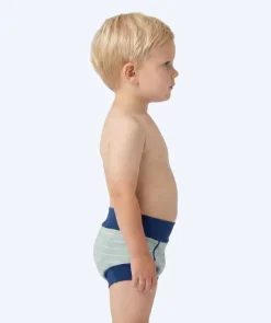 Discount Watery blebadebukser til børn - Neoprene Swim Nappy - Nordic Green Stripes