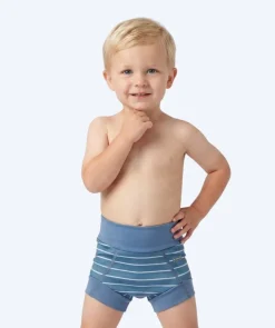 Discount Watery blebadebukser til børn - Neoprene Swim Nappy - Nordic Blue Stripes