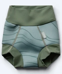 Sale Watery blebadebukser til børn - Neoprene Swim Nappy - Fjord Green