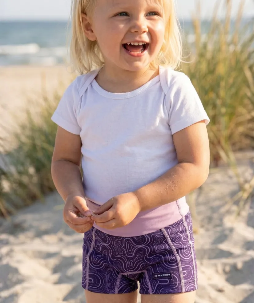 Best Watery blebadebukser til børn - Thetis Youngster - Pink/lilla