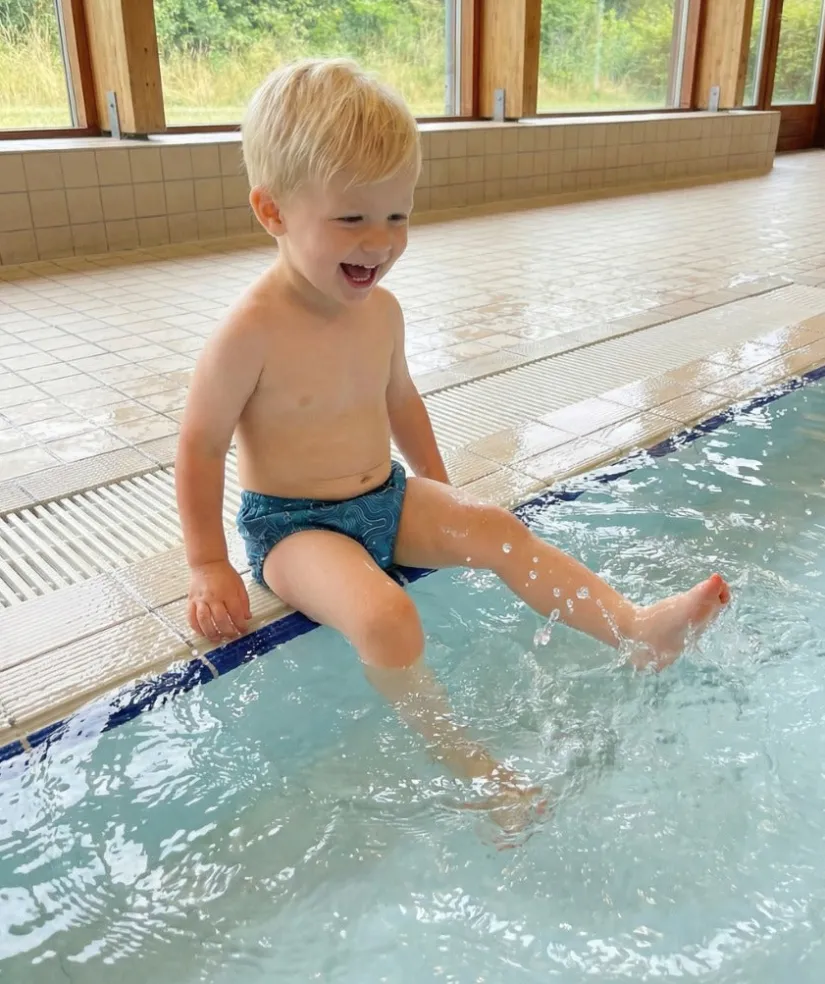 Watery blebadebukser til børn - Foss Lining Nappy - Atlantic Blue