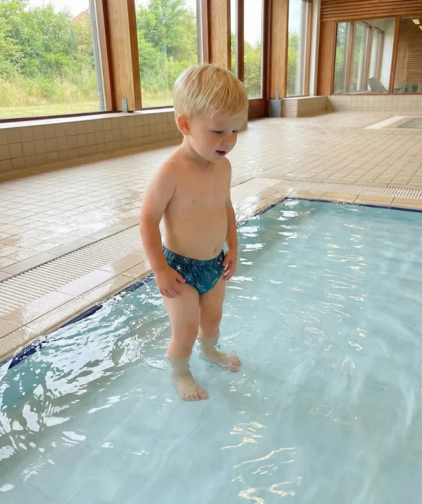 Watery blebadebukser til børn - Foss Lining Nappy - Atlantic Blue