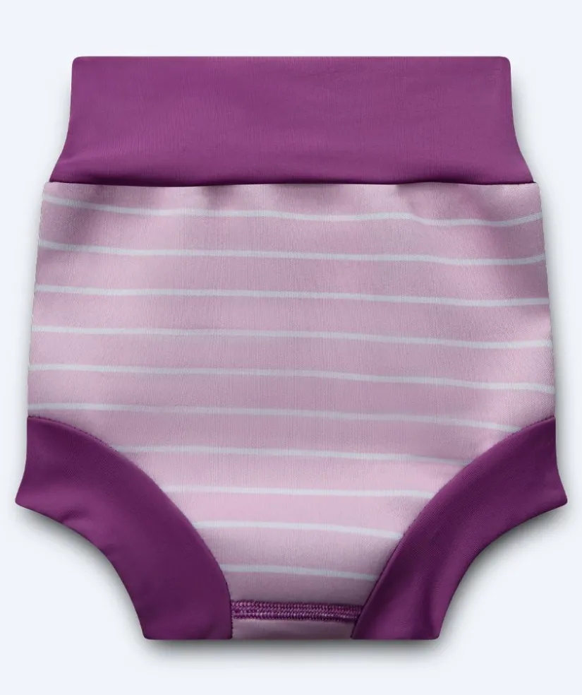 Best Watery blebadebukser til børn - Neoprene Swim Nappy - Purple Stripes
