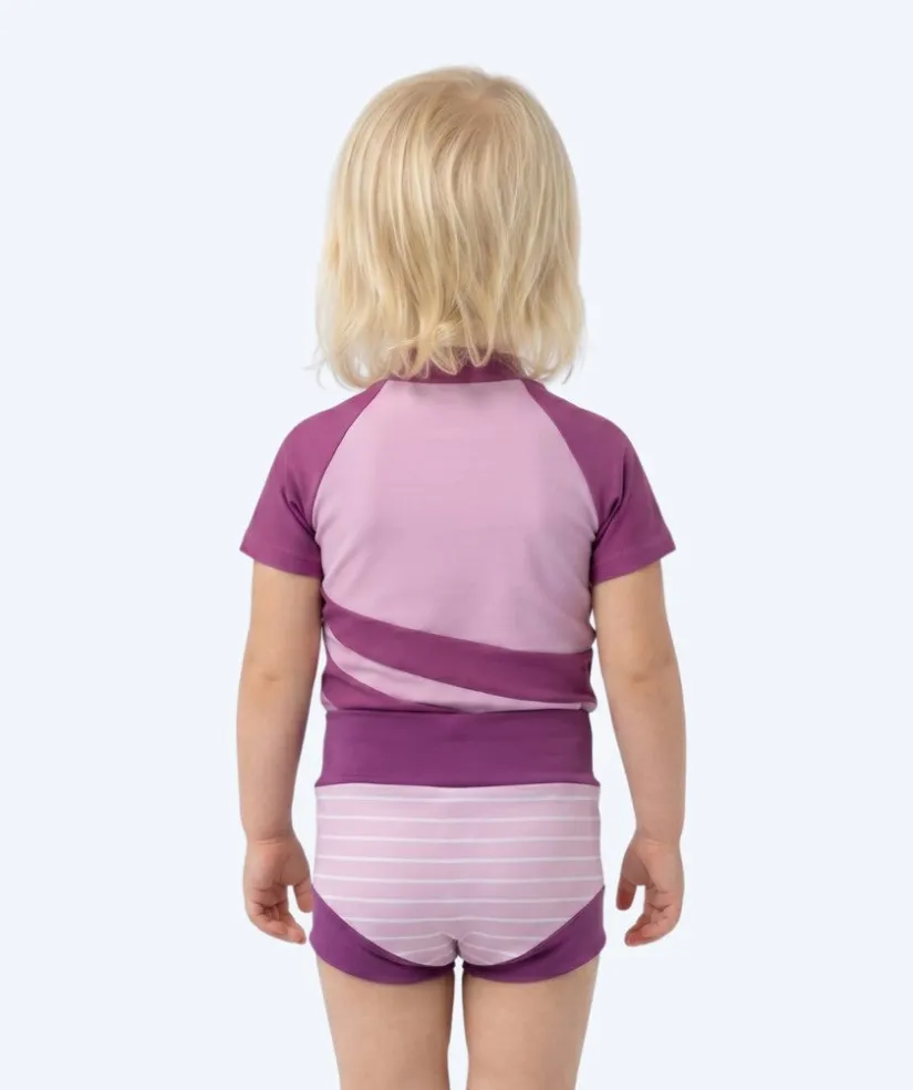 Best Watery blebadebukser til børn - Neoprene Swim Nappy - Purple Stripes