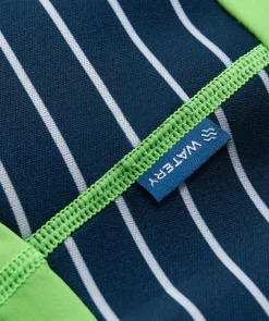 Online Watery blebadebukser til børn - Neoprene Swim Nappy - Green Stripes