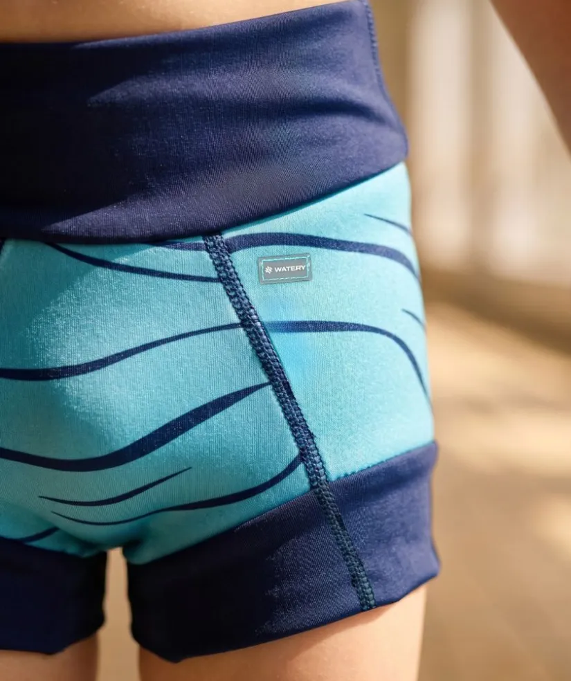 Discount Watery blebadebukser til børn - Neoprene Swim Nappy - Turquoise