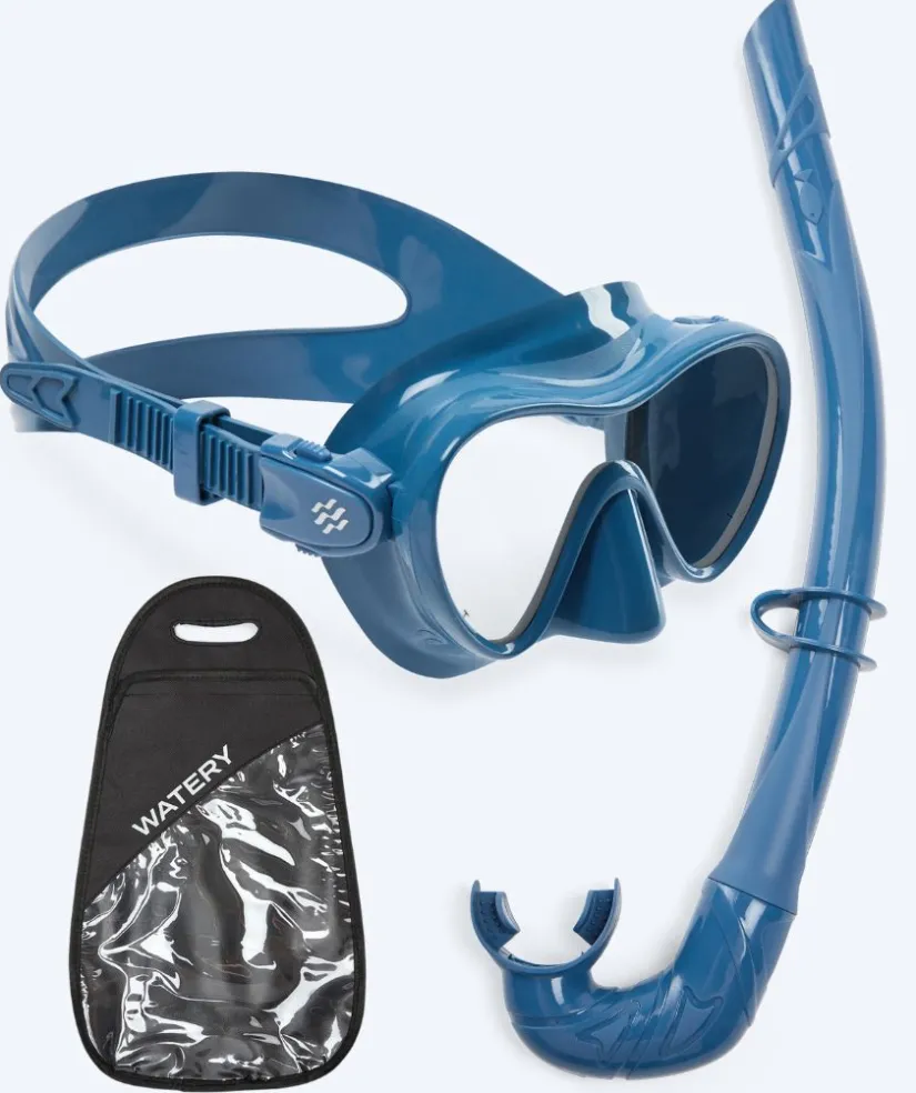 New Watery Combo snorkelsæt til børn - Cliff - Mørkeblå
