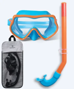 Online Watery Combo snorkelsæt til børn (4-10) - Pulina - Blå/orange
