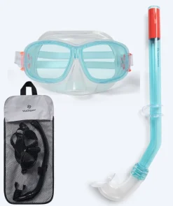 Online Watery Combo snorkelsæt til børn (4-10) - Wyre - Hvid/blå