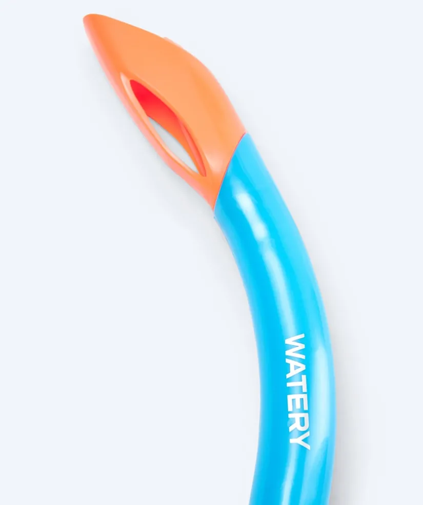 Online Watery Combo snorkelsæt til børn - Triton Semi-dry - Lyseblå