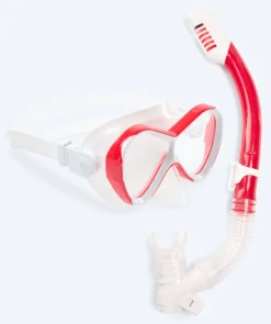 Online Watery Combo snorkelsæt til børn - Triton Full-dry - Rød