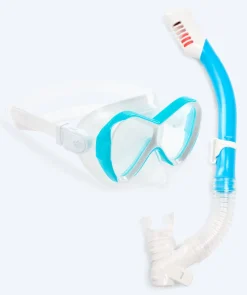 Best Watery Combo snorkelsæt til børn - Triton Full-dry - Lyseblå