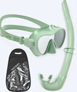 Hot Watery Combo snorkelsæt til børn - Cliff - Grøn