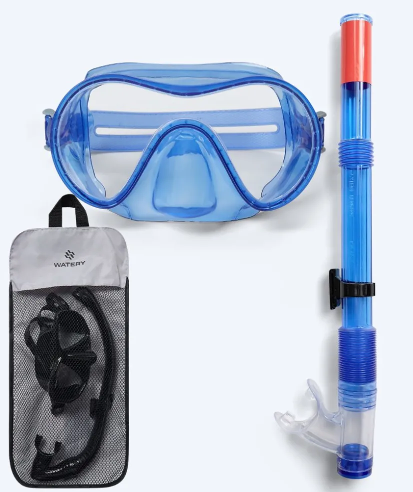 Online Watery Combo snorkelsæt til junior (8-15) - Jubal - Blå