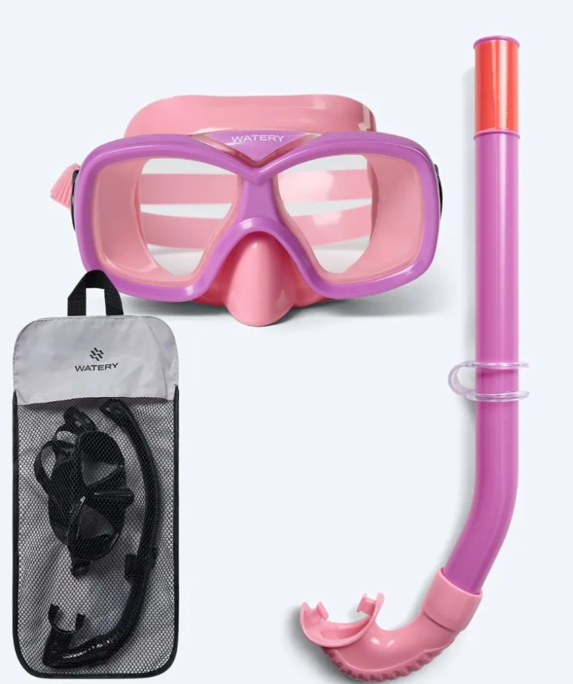 Sale Watery Combo snorkelsæt til junior (8-15) - Misu - Lyserød/lilla