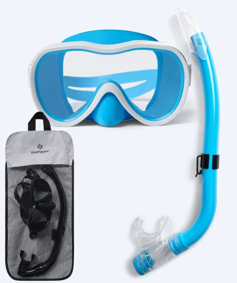Sale Watery Combo snorkelsæt til junior (8-15) - Odine - Blå/hvid